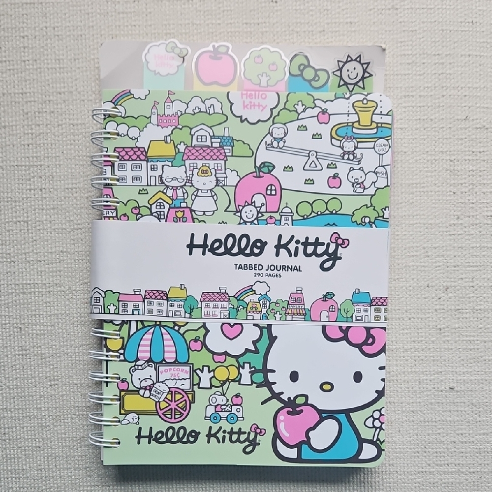 Sanrio Hello Kitty Tabbed Journal - Pink, Green, Blue